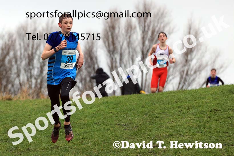 Boys under-13s 2023 North Eastern Cross Country Champs., Temple Park, South Shields. Photo: David T. Hewitson/Sports for All Pics